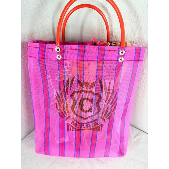NWT Consuela Birdie Midtown Crossbody + Mesh Tote & Leather Tassel Set Hot Pink - Picture 9 of 9